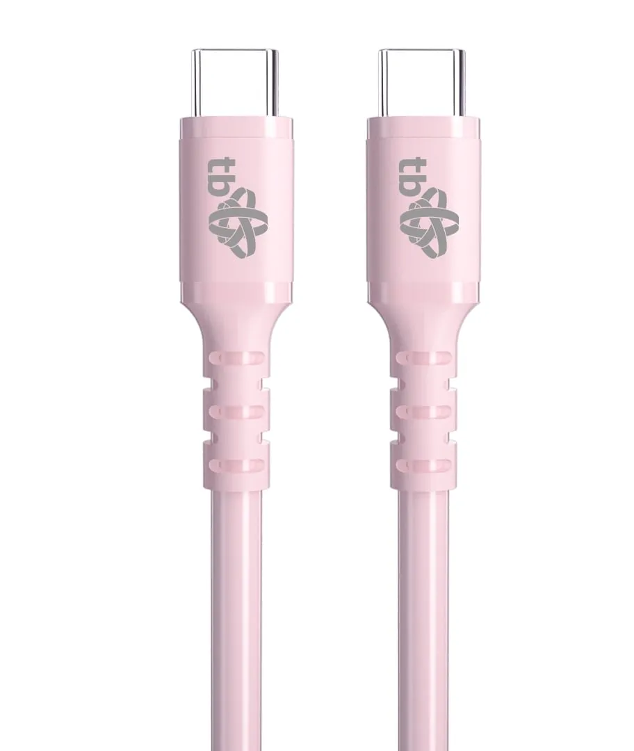 TB USB C - USB C 60W Jelly kabel 1m růžový