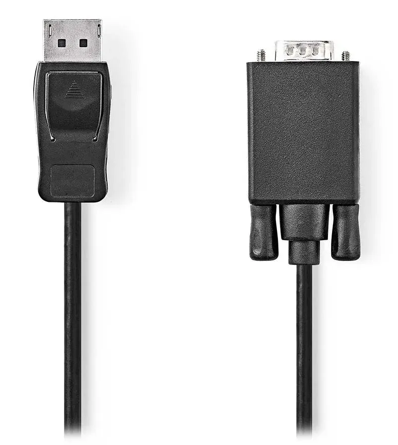 NEDIS kabel DisplayPort - VGA/ zástrčka DisplayPort - zástrčka VGA/ černý/ bulk/ 2m