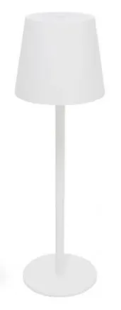 PLATINET TABLE WATERPROOF IP44 REGULATION RECHARGABLE WHTE