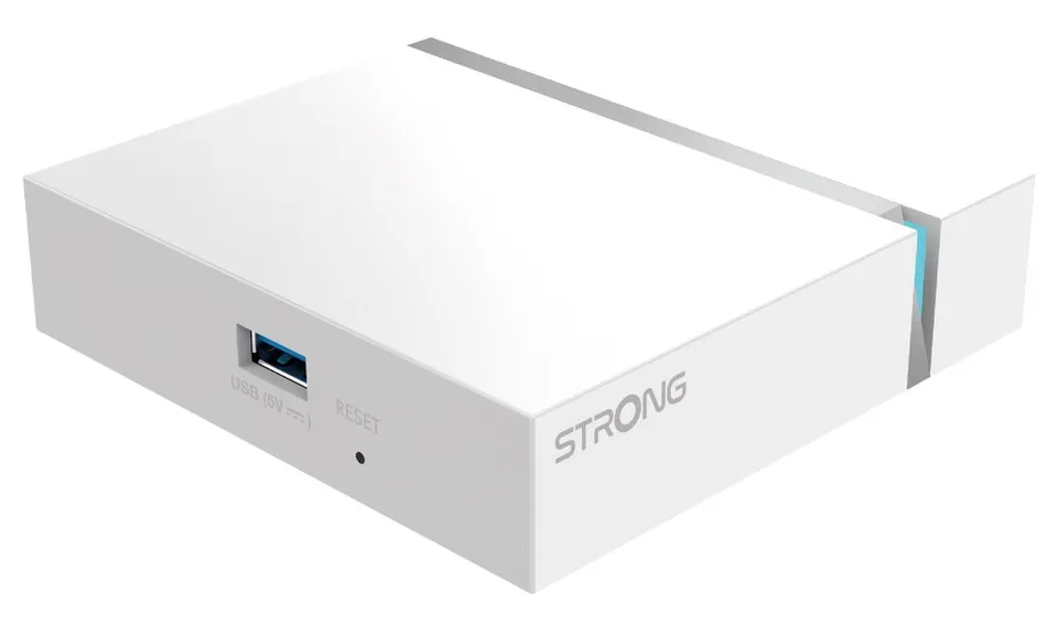 STRONG android box LEAP-S3+V2/ 4K UHD/ H.265/HEVC/ NETFLIX/ O2 TV/ HBO Max/ HDMI/ USB/ LAN/ Wi-Fi/ Android TV 11/ bílý