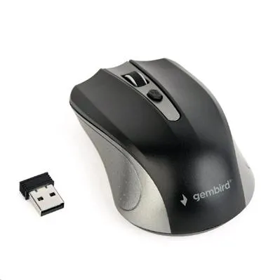 Gembird Myš MUSW-4B-04-GB, šedo-černá, bezdrátová, USB nano receiver