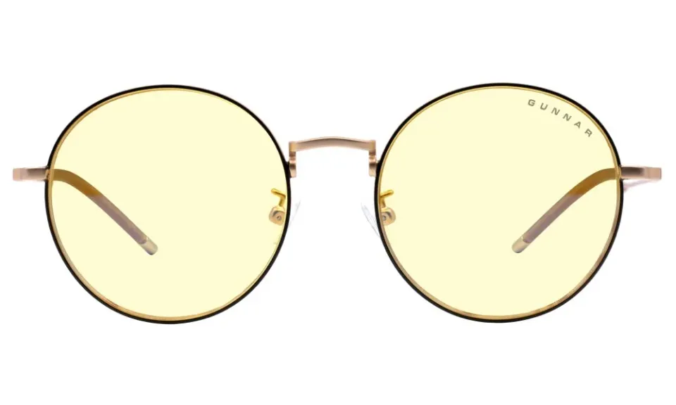 GUNNAR kancelářske/herní brýle ELLIPSE BLACK/GOLD * jantárová skla * BLF 65 * GUNNAR focus