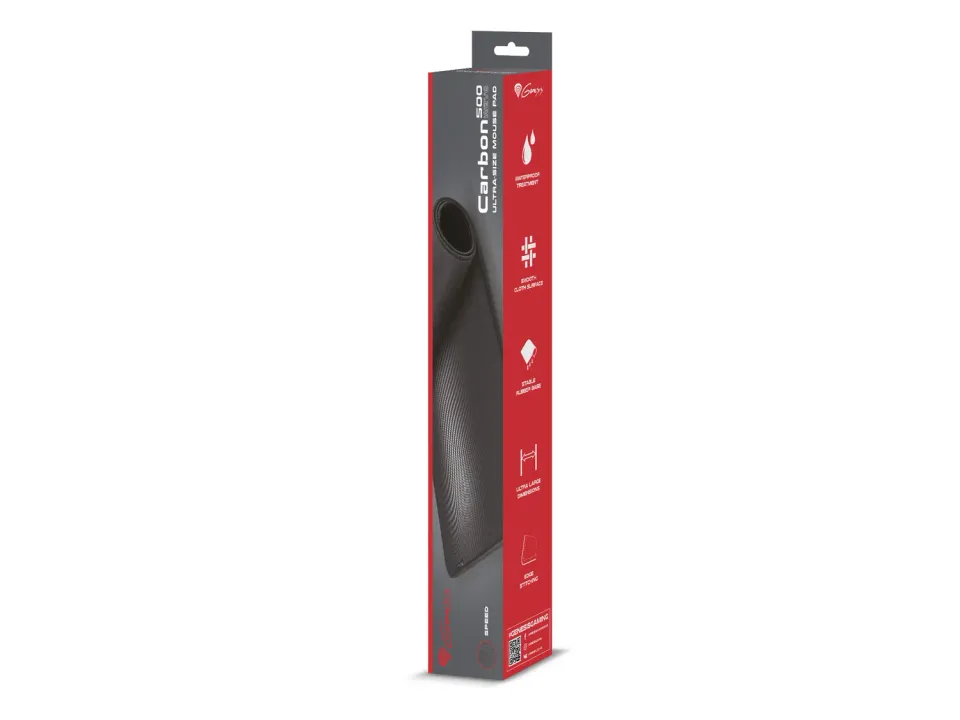 Herní podložka pod myš Genesis Carbon 500 ULTRA WAVE 110X45 cm, černá