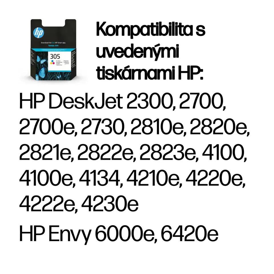 HP 3YM60AE náplň č.305 tří-barevná cca 100 stran (pro DJ 2320, 2720, 4120]