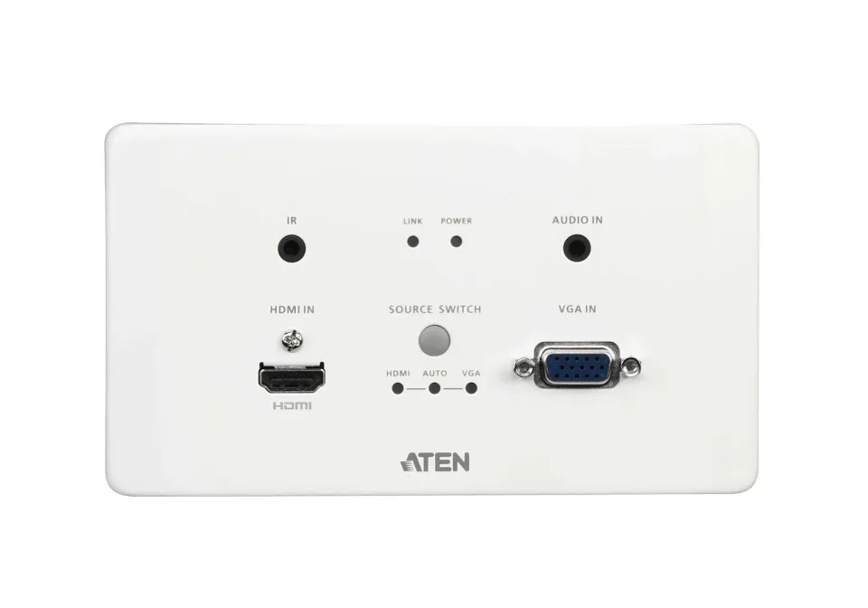 Aten HDMI & VGA HDBaseT Transmitter with EU Wall Plate / PoH (4K@100m) (HDBaseT