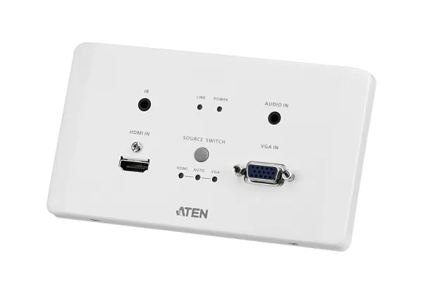 Aten HDMI & VGA HDBaseT Transmitter with EU Wall Plate / PoH (4K@100m) (HDBaseT
