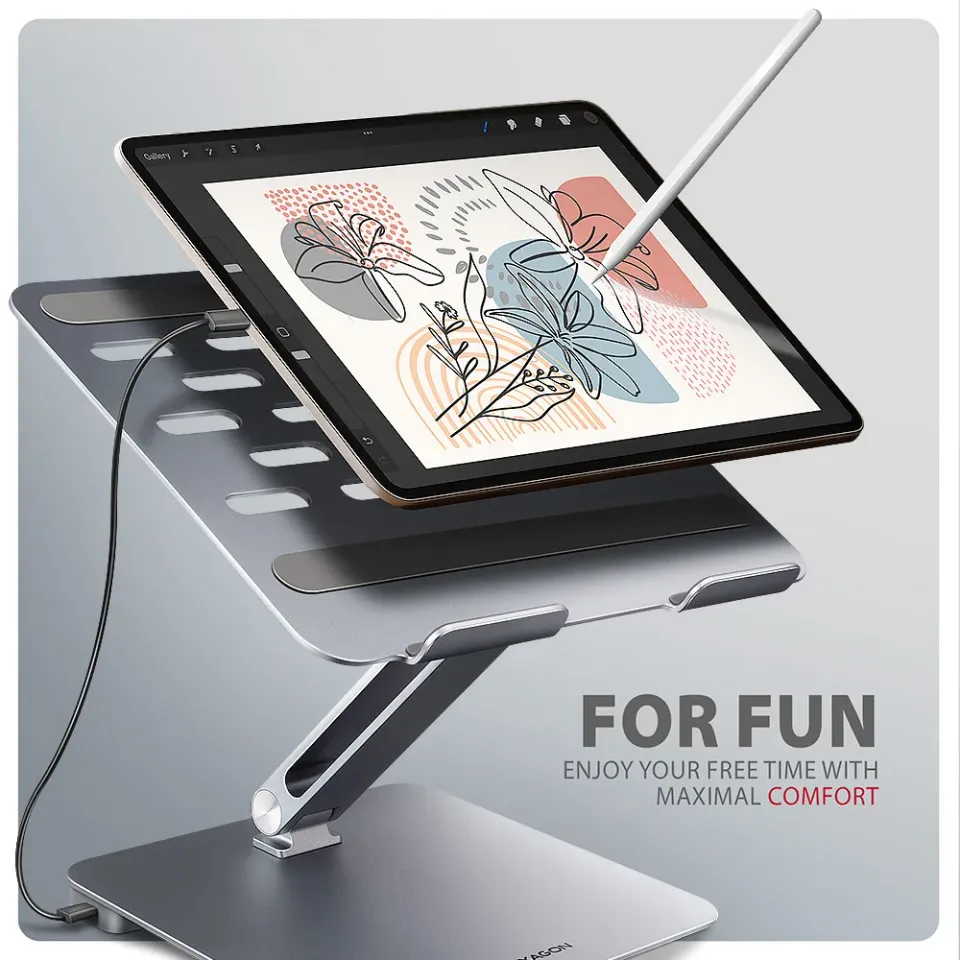 AXAGON HMC-STND, stojan pro 10"-16" notebooky, USB 5Gbps hub, 3x USB-A, HDMI 4k/