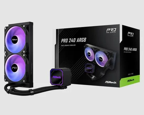ASROCK PRO 240 ARGB komplet vodního chlazení CPU intel/AMD (PR240 ARGB BLACK)
