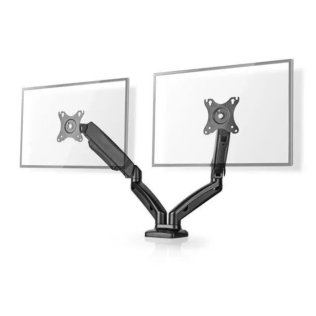 Nedis MMDOSGS110BK - Full Motion Stojan Monitoru | Plynová Pružina | 2 Obrazovk