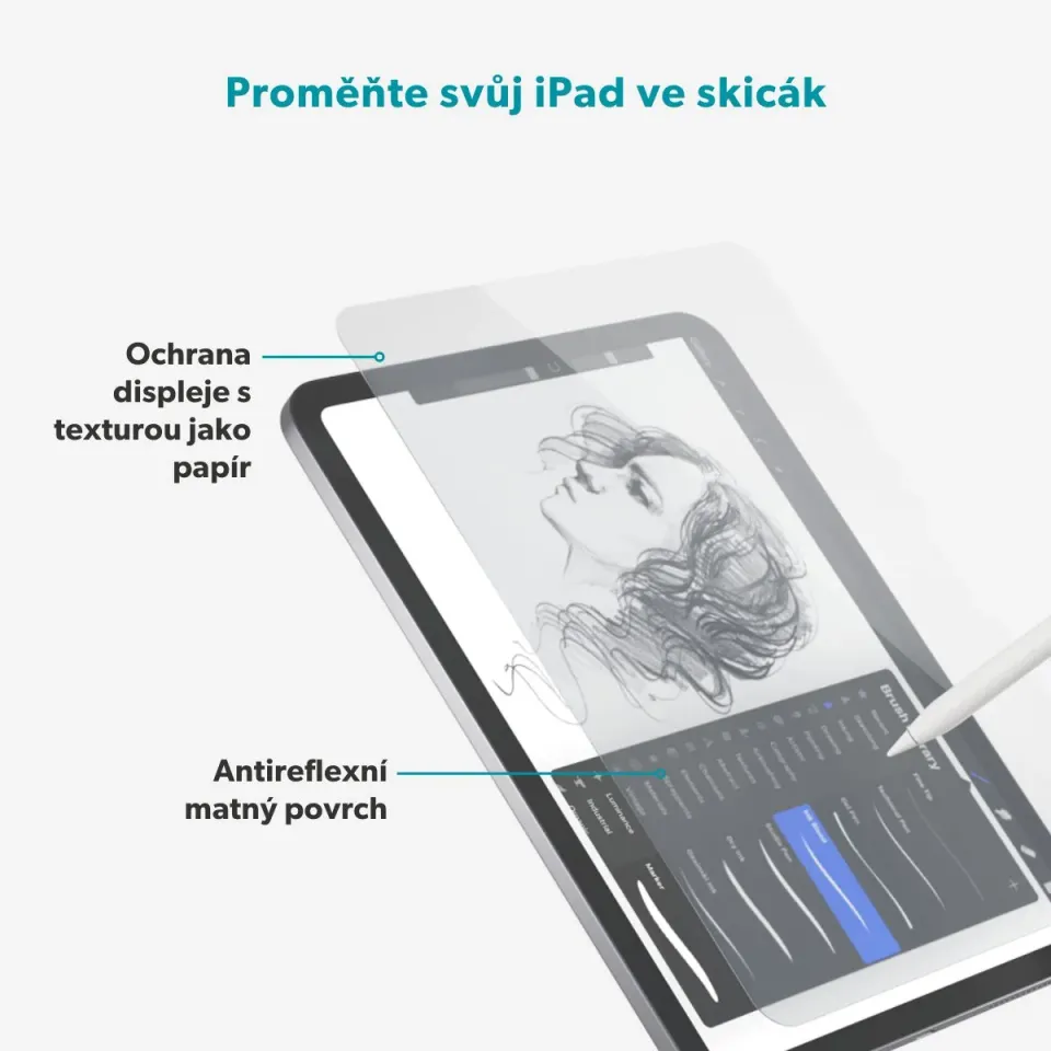 Epico Paper Texture Glass Screen Protector iPad Pro 13" M4/M5 s aplikátorem