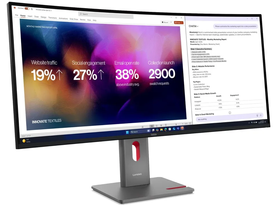 Lenovo ThinkVision/P40WD-40/39,7"/IPS/wUHD/120Hz/4ms/Black/3R