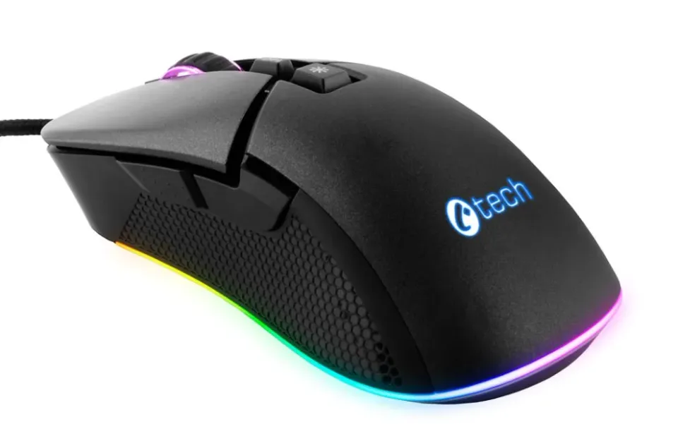 C-TECH herní myš Dawn (GM-24L), casual gaming, 6400 DPI, RGB podsvícení, USB