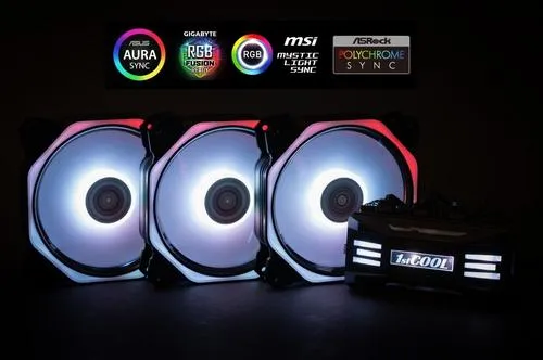 1stCOOL Fan KIT AURA EVO4 ARGB, 3x Hexa2 ventilátor 120x25mm +řadič +dálkový kit-(sada do case)