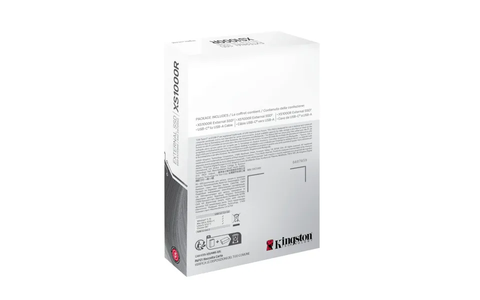 Kingston Flash SSD 2TB XS1000 External USB-C 3.2 Gen 2x2 Portable Solid State Dr