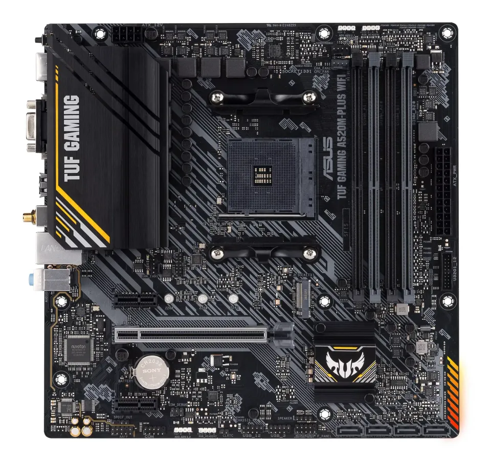ASUS MB TUF GAMING A520M-PLUS WIFI soc.AM4 A520 DDR4 mATX M.2 D-Sub HDMI DP