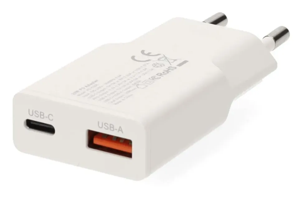 Nedis WCHA20WTUC - 20 W | GaN | PD3.0 | Funkce rychlého nabíjení | 1.5 / 2.0 / 2