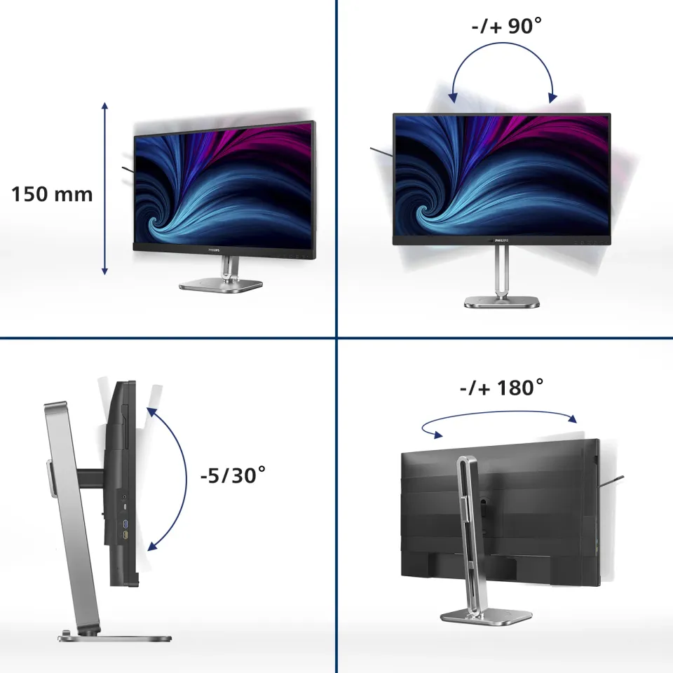 Philips LCD 27B2U4601 27" IPS/2560x1440@120Hz/4ms/350cd/HDMI/DP/4xUSB/USB-C dock