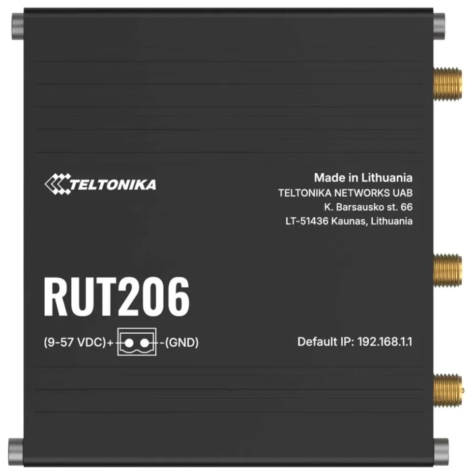 Teltonika RUT206 průmyslový router, 4G, Dual SIM, RS232/RS485, WiFi 4, PoE