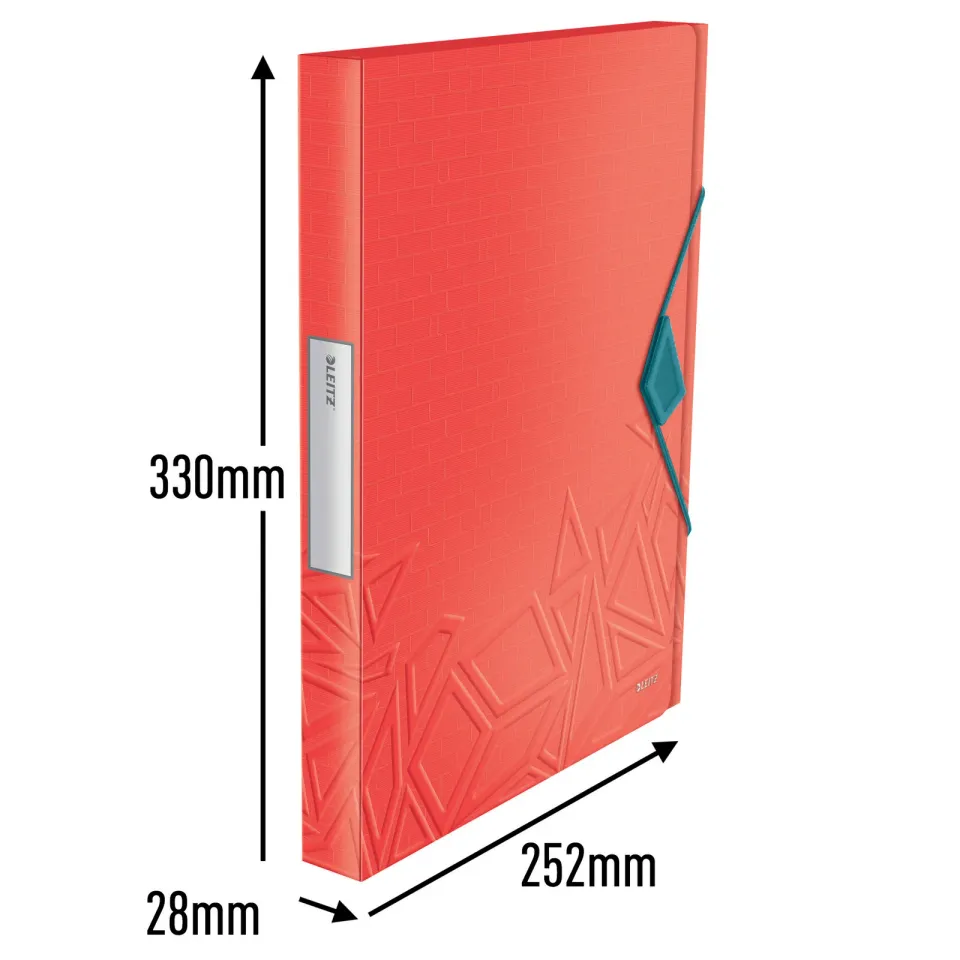 LEITZ Box na dokumenty UrbanChic PP, A4, červená