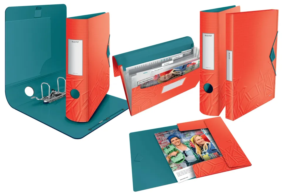 LEITZ Box na dokumenty UrbanChic PP, A4, červená