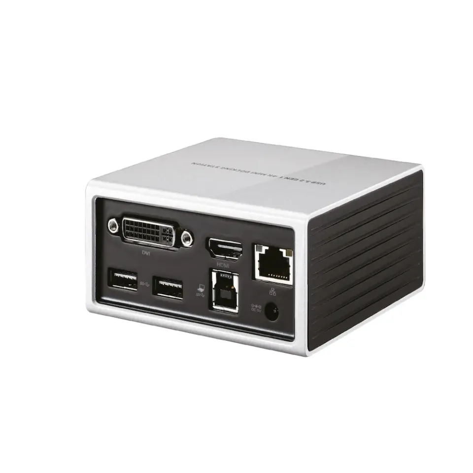 Club3D Dokovací stanice USB-A 8v1, 1xHDMI, 1xDVI, 4xUSB, 1xRJ45, 1x3.5mm, šedá