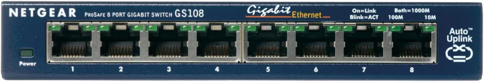 NETGEAR 8xGIGABIT Desktop switch, GS108GE
