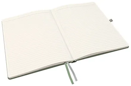 LEITZ Zápisník STYLE A4, tvrdé desky, linkovaný, zelenkavá