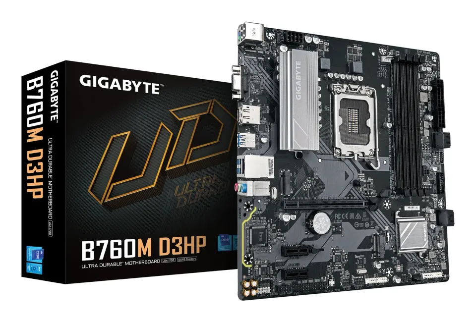 GIGABYTE MB Sc LGA1700 B760M D3HP, Intel B760, 4xDDR5, 1xDP, 1xHDMI, 1xVGA, mATX