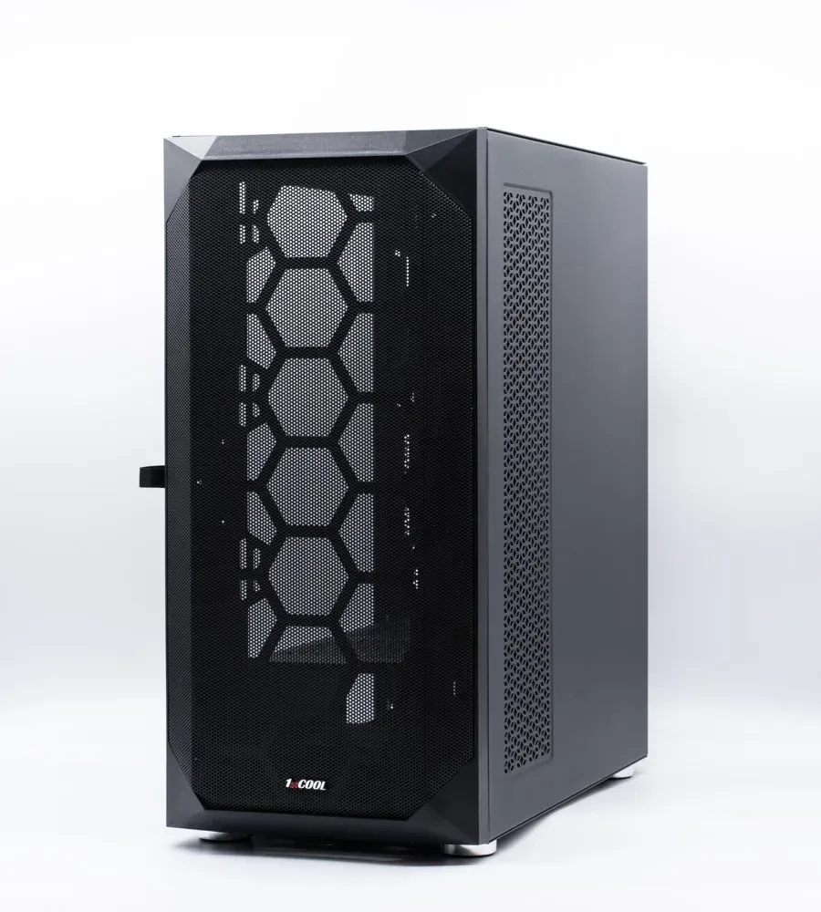 1stCOOL Middle Tower WIND STORM Black + sada ARGB, ATX černý, bez zdroje, ATX (2xUSB2+ 1xUSB3+ Audio, bočnice) (PC case)