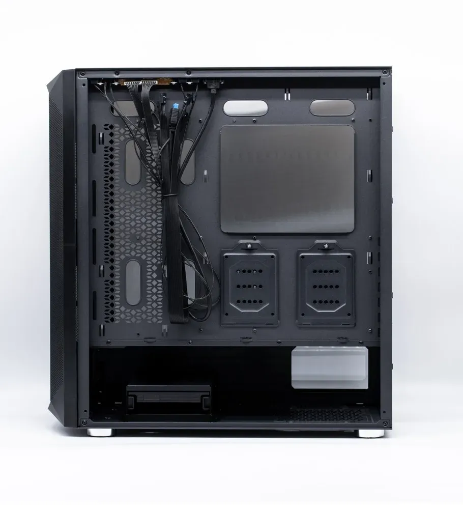 1stCOOL Middle Tower WIND STORM Black + sada ARGB, ATX černý, bez zdroje, ATX (2xUSB2+ 1xUSB3+ Audio, bočnice) (PC case)