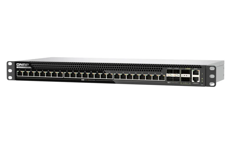 QNAP řízený switch QSW-M7230-2X4F24T (24x 10GbE port, 4x 25Gb port, 2x 100Gb port)