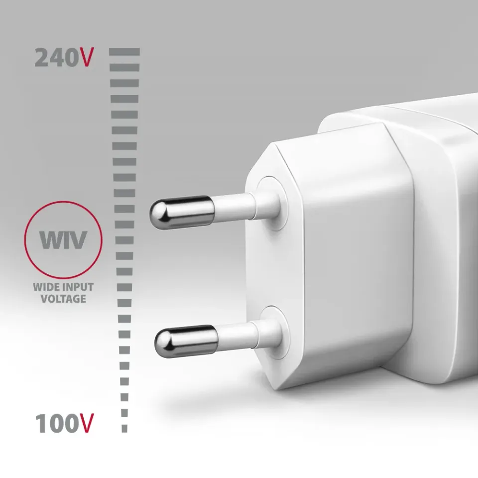AXAGON ACU-PQ20W nabíječka do sítě 20W, 2x port (USB-A + USB-C), PD3.0/PPS/QC4+/
