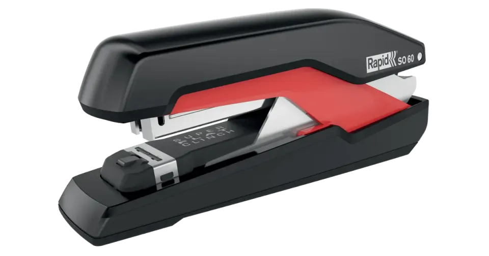 Rapid velkokapacitní sešívačka Supreme Omnipress SO60, 60 listů, černá/červená