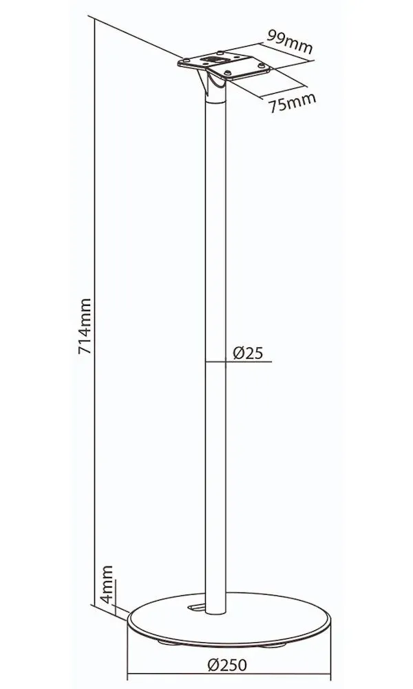 NEDIS stojan reproduktoru/ kompatibilní se Sonos Era 300/ stojan/ 5 kg/ pevná/ ABS/ kov/ bílá