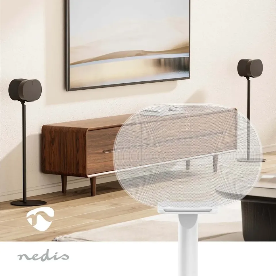 NEDIS stojan reproduktoru/ kompatibilní se Sonos Era 300/ stojan/ 5 kg/ pevná/ ABS/ kov/ bílá