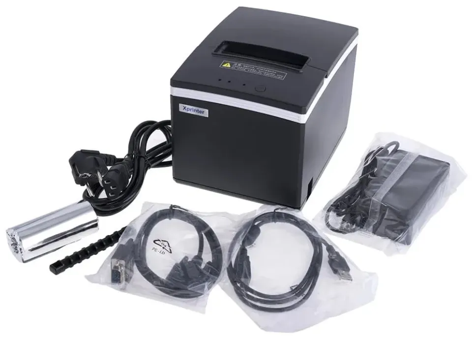 Xprinter stolní termotiskárna XP-V330-L, rychlost 260mm/s, až 80mm, USB, LAN, RS232, autocuter , černá