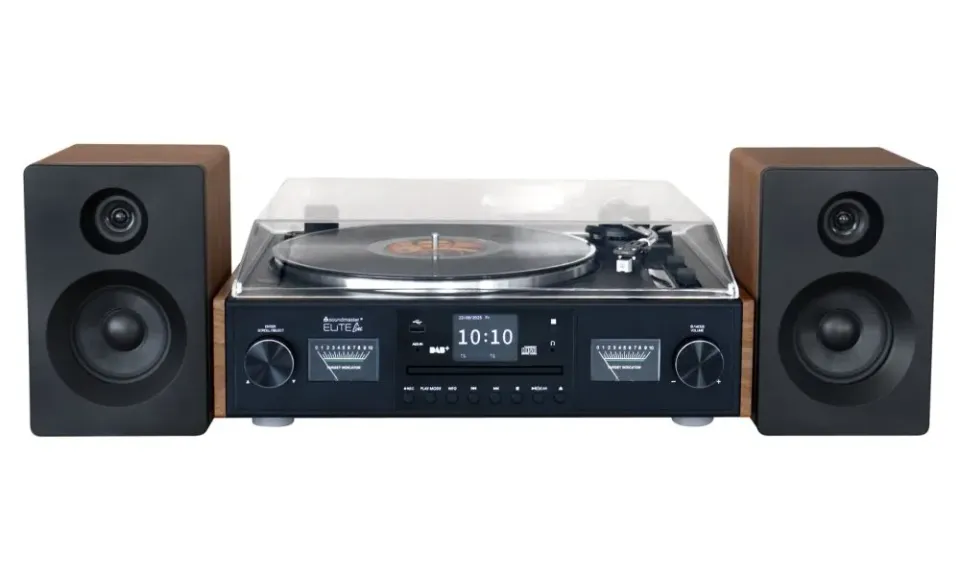 Soundmaster Elite line PL920/ Gramofon/ CD/ BT/ DAB+/ MP3/ 2x12,5W RMS/ černý
