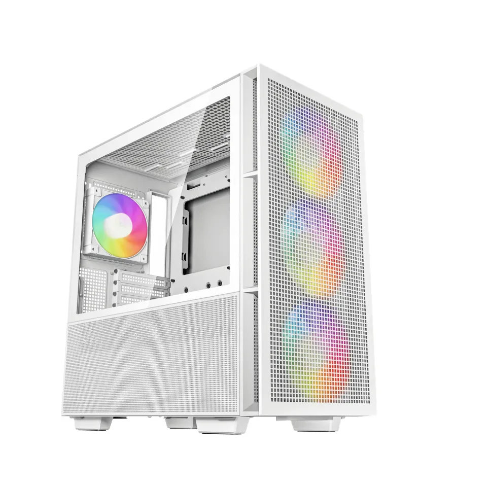 DEEPCOOL skříň CH560 / MidT/ 3x140 a 120mm ARGB fan / USB 3.0 / tvrzené sklo / bílá