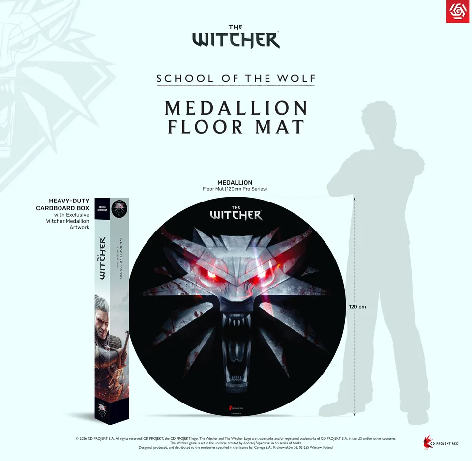 GLO The Witcher School of The Wolf Floor Mat