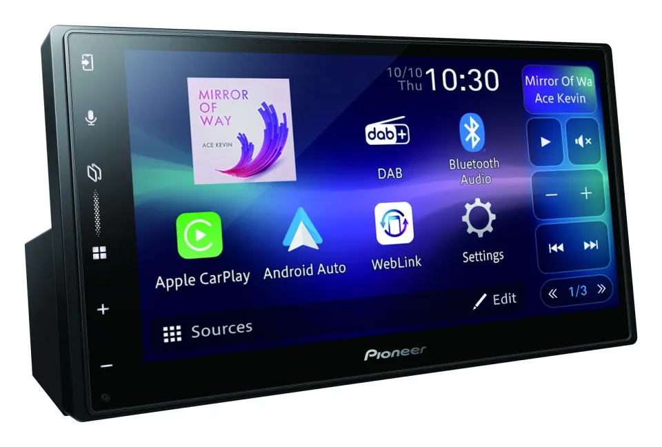 Pioneer SPH-DA77DAB autorádio 2DIN, 6,8" LCD, DAB+, CarPlay, Android Auto, Wi-Fi, Bluetooth