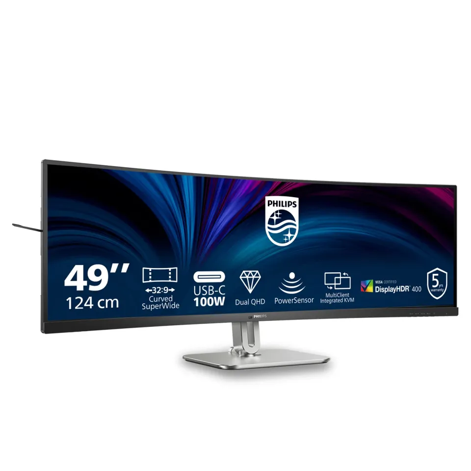 Philips LCD 49B2U5900C 48,8" zakřivený VA/5120x1440@75Hz/4ms/450cd/2xHDMI/DP/3xU
