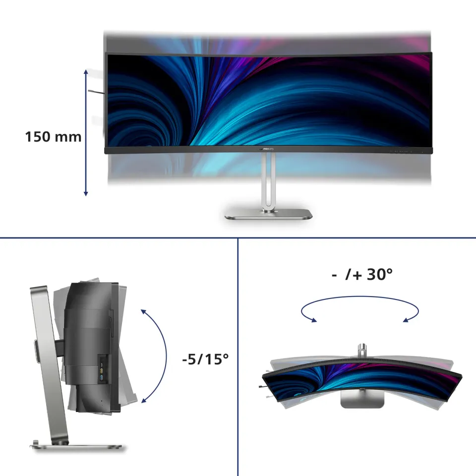 Philips LCD 49B2U5900C 48,8" zakřivený VA/5120x1440@75Hz/4ms/450cd/2xHDMI/DP/3xU