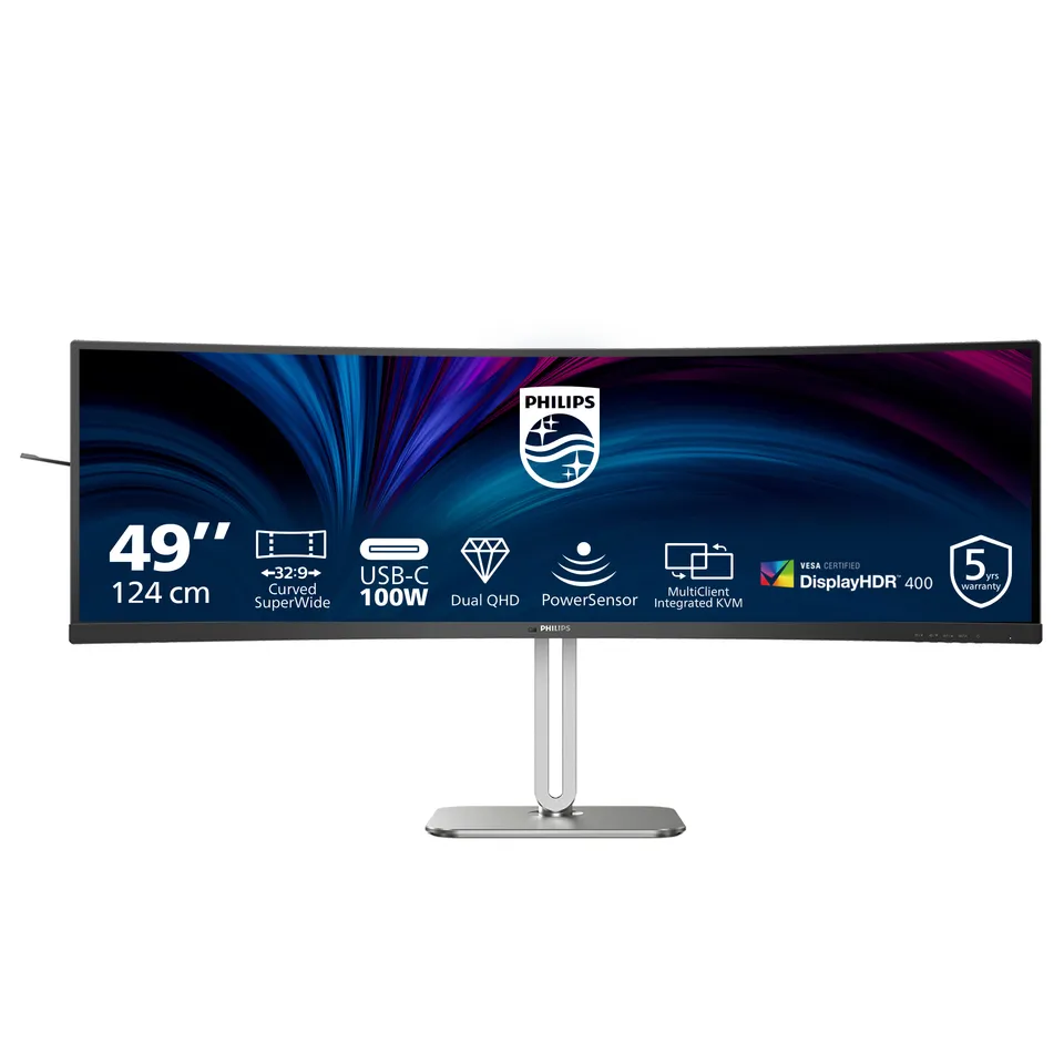 Philips LCD 49B2U5900C 48,8" zakřivený VA/5120x1440@75Hz/4ms/450cd/2xHDMI/DP/3xU