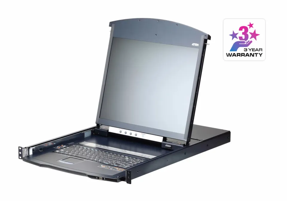 ATEN KL1108VN-AXA-AG 8-Port Cat 5 Dual Rail 19" LCD KVM over IP Switch with Virt