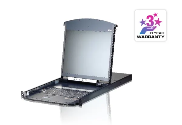 ATEN KL1108VN-AXA-AG 8-Port Cat 5 Dual Rail 19" LCD KVM over IP Switch with Virt
