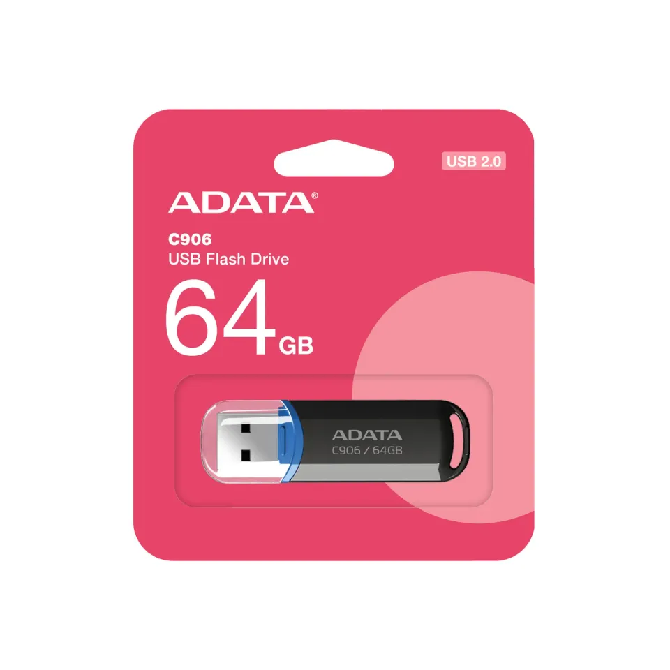 ADATA Flash Disk 64GB C906, USB 2.0 Classic, černá