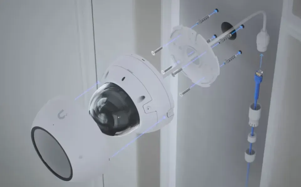 UBNT UVC-AI-Dome-W - AI Dome PoE kamera, 8MP, bílá