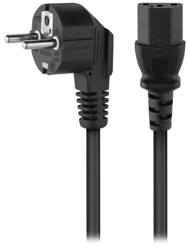 PremiumCord Kabel síťový 230V k počítači 0.5m