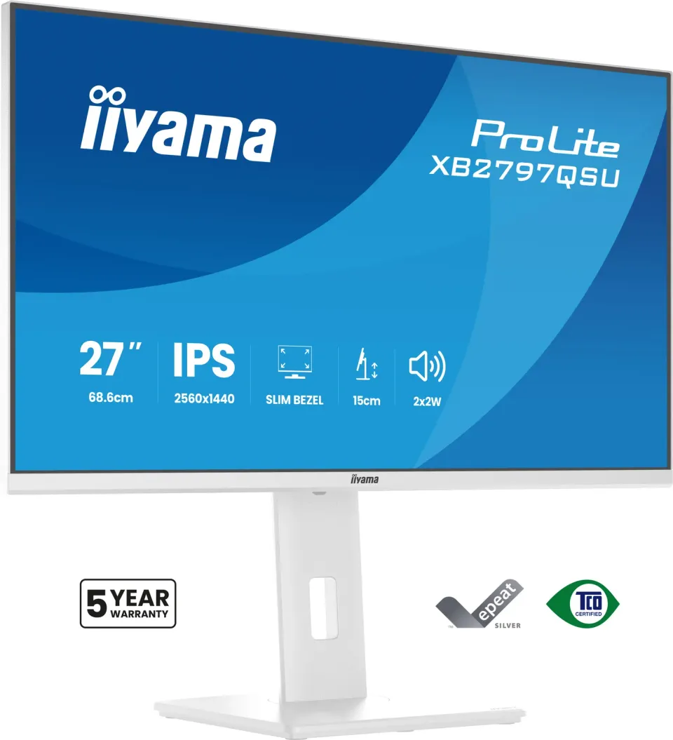 iiyama ProLite/XB2797QSU-W1/27"/IPS/QHD/75Hz/1ms/Bílá/5R