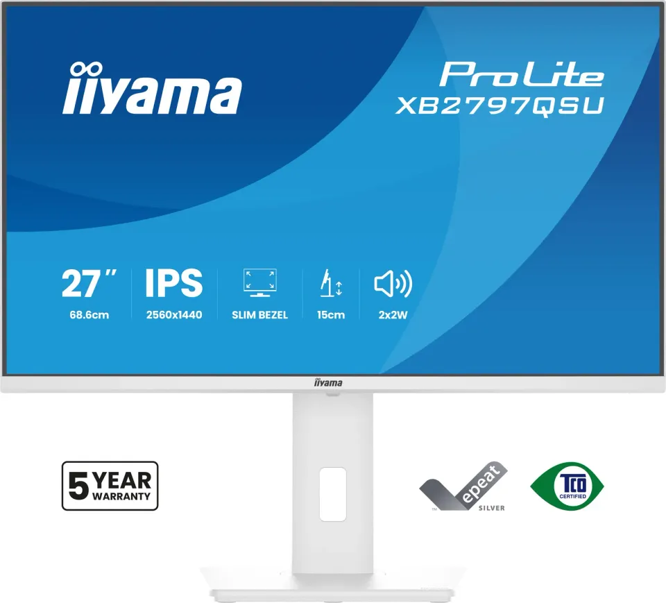 iiyama ProLite/XB2797QSU-W1/27"/IPS/QHD/75Hz/1ms/Bílá/5R